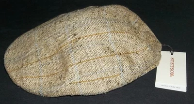 Gorra plana de seda Stetson espiga Newsboy Driver talla XXL hecha en Alemania nueva con etiquetas Foto 1 de 4