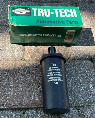STANDARD TRU-TECH =  6 VOLT IGNITION COIL  14T = VINTAGE NOS PART - Image 1 of 4