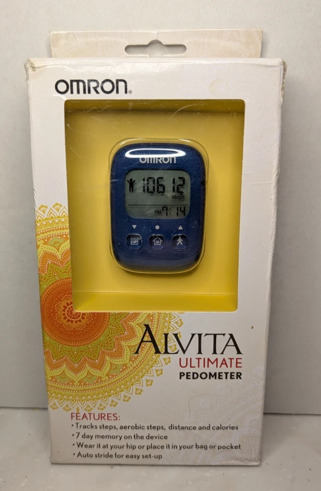 OMRON HJ325 Alvita Ultimate Pedometer Blue New - Image 1 of 2