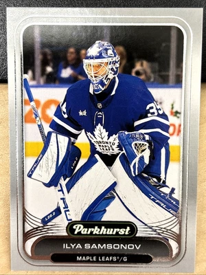 2023-24 23/24 Parkhurst SILVER Foil #277 Ilya Samsonov Toronto Maple Leafs - Image 1 of 2