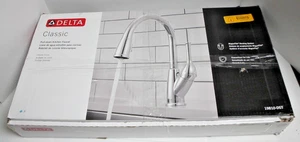 Delta Classic Rubinetto Cucina Estraibile 1 Maniglia Cromato 19810-DST #97q - Foto 1 di 10