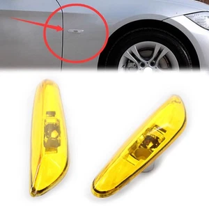 2x Yellow Side Marker Light Turn Signal Lamp for BMW E46 4DR 2002-05 63137165915 - Picture 1 of 5