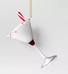 Wondershop Peppermint Martini w/Candy Cane Christmas Tree Ornament NEW - Picture 1 of 4