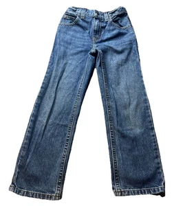 Rüschen behauene Denim Jeans mit verstellbarer Taille kleine Jungen Größe 6 gerade - Bild 1 von 8