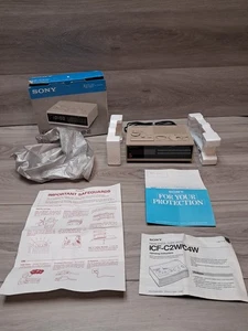 Vintage Sony Dream Machine 1980's ICF-C2W Digital Clock Radio FM/AM Beige New - Picture 1 of 24