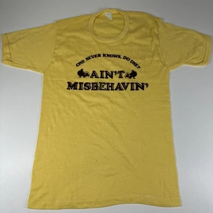 Vintage 1980s Ain't Misbehavin' Musical Broadway Shirt One Never Knows, Do One? - Picture 1 of 5