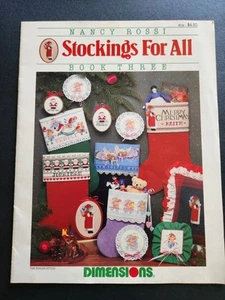 Vtg Dimensions Stockings For All  Counted Cross Stitch Christmas Pattern Only  - Picture 1 of 9