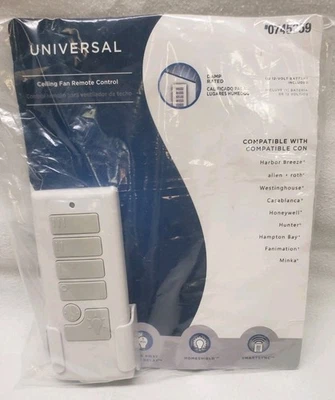 Harbor Breeze 40837 Bianco Ventilatore da Soffitto Universale Telecomando con Ricevitore - Immagine 1 di 2