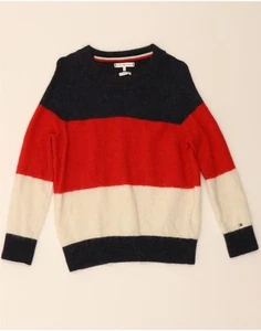 TOMMY HILFIGER Womens Boat Neck Jumper Sweater UK 6 XS Multicoloured DM02 - Picture 1 of 3