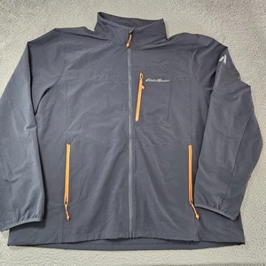 Eddie Bauer Jacket Mens 2XL Gray First Ascent Soft Shell Full Zip Outdoor Hiking - Picture 1 of 10