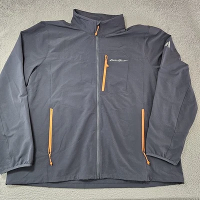 Eddie Bauer Jacket Mens 2XL Gray First Ascent Soft Shell Full Zip Outdoor Hiking - Image 1 of 4