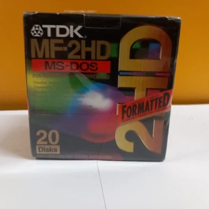 20x Disquetes TDK MF-2HD 3.5" MS-DOS Formateados Paquete Sellado NUEVO - Imagen 1 de 10