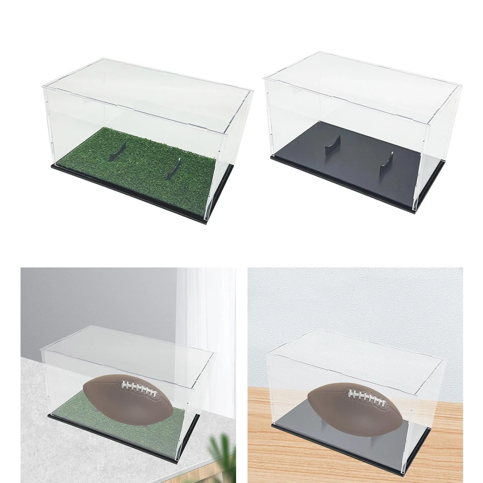 Football Display Case, Memorabilia Ball Holder Dustproof Acrylic Display Case - Image 1 of 1