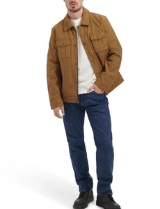 Levis Men’s Brown Lined Jacket Size L Brand NEW - Picture 1 of 11