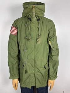 Ralph Lauren Denim & Supply Military Parka Hooded Jacket Green Mens Size M - Picture 1 of 14