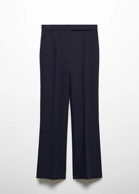 PANTALÓN RECTO CON ABERTURAS NUEVO CON ETIQUETAS MNG By Mango para mujer talla US 12  Foto 1 de 4