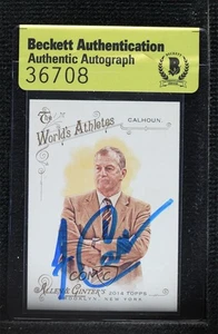 BAS 2014 Topps Allen & Ginter's Jim Calhoun #259 Authentic Auto - Picture 1 of 4