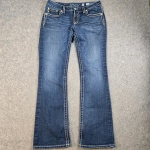 Miss Me Jeans Womens 32x34* Bootcut Flap Pockets Denim Y2K Western Rodeo *Flaw* - Picture 1 of 14