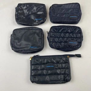 De colección PAN AM Airlines Kit de Amenidades Artículos de Aseo Bolsa de Viaje Bolsa con Cremallera Negro Lote de 5 - Imagen 1 de 11