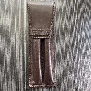 Cutter & Buck Classic Citi Pen Set with Brown Genuine Leather Houndstooth Case - Picture 1 of 13
