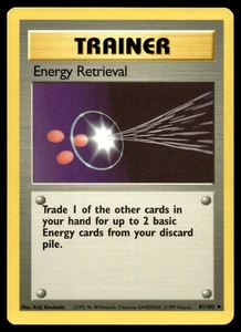 Energy Retrieval 081/102 Pokemon Base Set Unlimited Non Holo (MP) - Picture 1 of 2