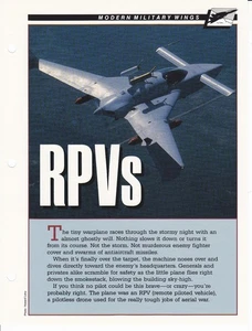 RPVs Drohnen Ferngesteuerte Fahrzeuge Drohnen (UAV) Datenblatt Faktenkarte - Bild 1 von 2