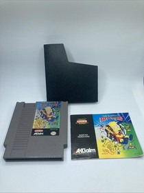 The Simpsons: Bart vs. the World NES w/ Manual & Sleeve (Nintendo, 1991) TESTED