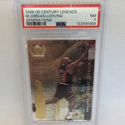 Michael Jordan 1999 Upper Deck Century Legends Generations MJ/Julius Erving - Image 1 of 4