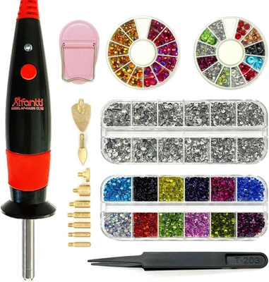 Hotfix Applicator Setter Wand Bedazzler Tool Kit with | 9 Tips | & | 5000pcs Hot - Image 1 of 4