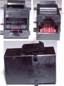 Lote 50pk ACOPLADOR/unidor KEYSTONE Montable Hembra ~ Red Ethernet F RJ45 {NEGRO - Imagen 1 de 1
