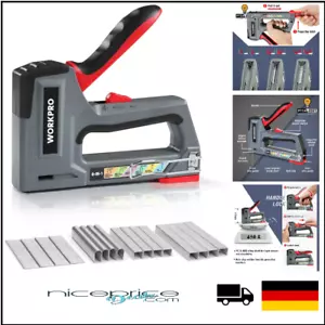 WORKPRO Profi Handtacker Set Heavy Duty, 6 in 1 Werkzeugtacker mit 4000 Klamm... - Bild 1 von 9