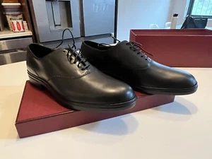 Bally Mens NELSOR Brogue Oxford Leather Dress Shoes Size 10.5 Black Business - Picture 1 of 14
