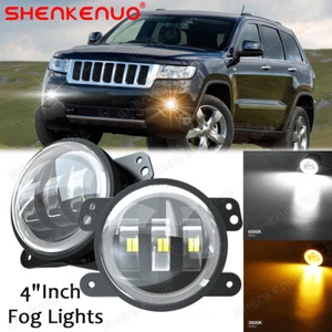 2PCS For 2011-2012 Jeep Grand Cherokee 4 Inch Round Fog Lights LED Drivimg Lamps - Picture 1 of 16