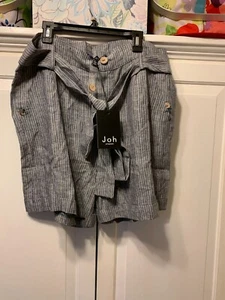 NWT Joh apparel XL grey pinstripe dressy shorts Make this yours - Picture 1 of 2