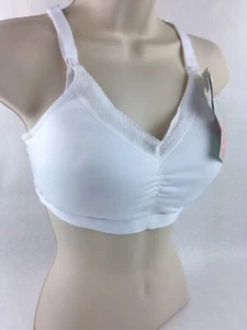 Playtex Nursing Maternity Bra White Quickstrap Wireless Small Lace Detail - Picture 1 of 10