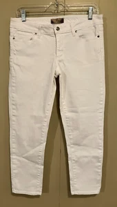 Paige Jeans Women's Roxie Capri Skinny Denim Stretch White Crop size 30 EUC - Picture 1 of 7