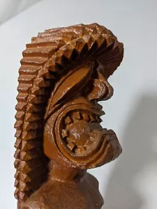 HIP Productions Tiki Original God KU 1974 9” Legno Hapa Marrone Made In Hawaii NOTA - Foto 1 di 11