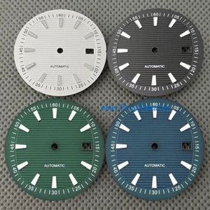 33mm Azul Negro Blanco Verde Esfera Reloj Esfera Ajuste Luminoso NH35 NH35A Movimiento - Imagen 1 de 10