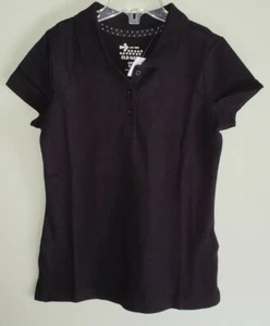 NEW Old Navy Girls SMALL 6-7 Short Sleeve Uniform Polo Shirt BLACK School #10416 - Picture 1 of 3