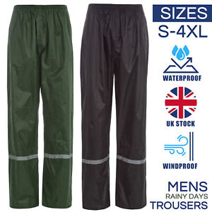 Mens Waterproof Trousers Outdoor Rain Stormbreak Trousers S M L XL 2XL 3XL 4XL