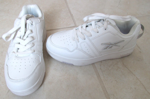 Sneakers casual Reebok ragazzo ragazza taglia 2 anni bianco argento stringate