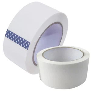 WHITE PACKING TAPE 48MMX66M LOW NOISE ADHESIVE PARCEL BOX POSTAL PACKAGING - Picture 1 of 4