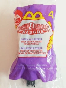 McDonalds Happy Meals Power Rangers Green Rail Rescue Spielzeug #4 NEU - Bild 1 von 3