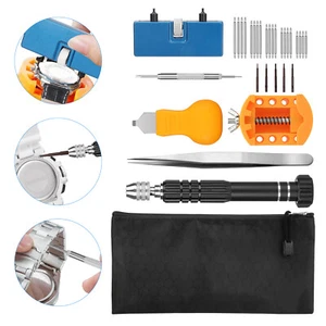 Watch Repair Tools Kit Back Case Opener Link Pin Spring Bar Battery Replacement - Picture 1 of 8