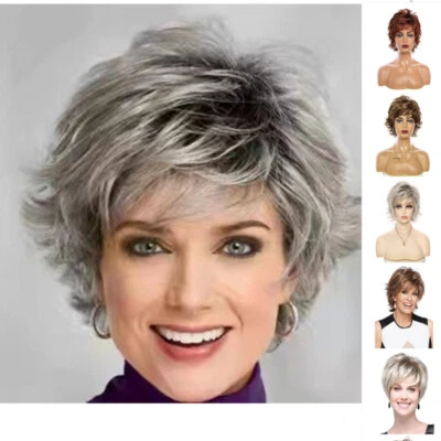 Short Shag Layered Wavy Synthetic Hair Wigs For Women Natural Daily Wig - Image 1 of 4