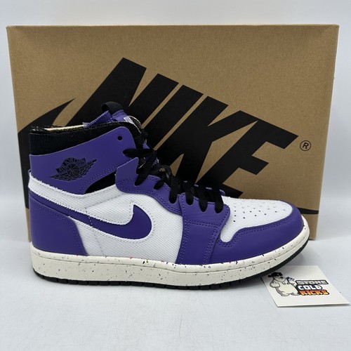 Jordan 1 Zoom Comfort nero viola cratere taglia 8 5 CT0978 501 solo scarpa destra