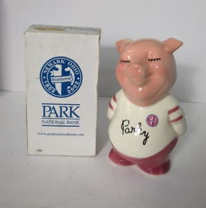2002 Newark Ohio Bicentennial PARKY PIG Buckeye Stoneware Park National Bank - Picture 1 of 11