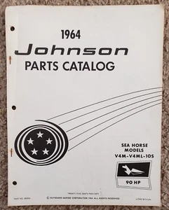1964 Johnson 90hp Sea Horse Parts Catalog - Models V4M-V4ML-10S E - Picture 1 of 6