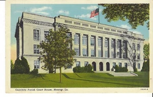 POSTCARD OUACHITA PARISH COURT HOUSE MONROE LOUISANA - Picture 1 of 2