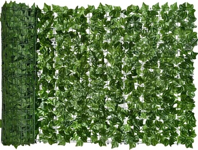 Siepe Edera Finta 1x3M Giardino Balcone Artificiale Sintetica Foglie Anticaduta - Immagine 1 di 4